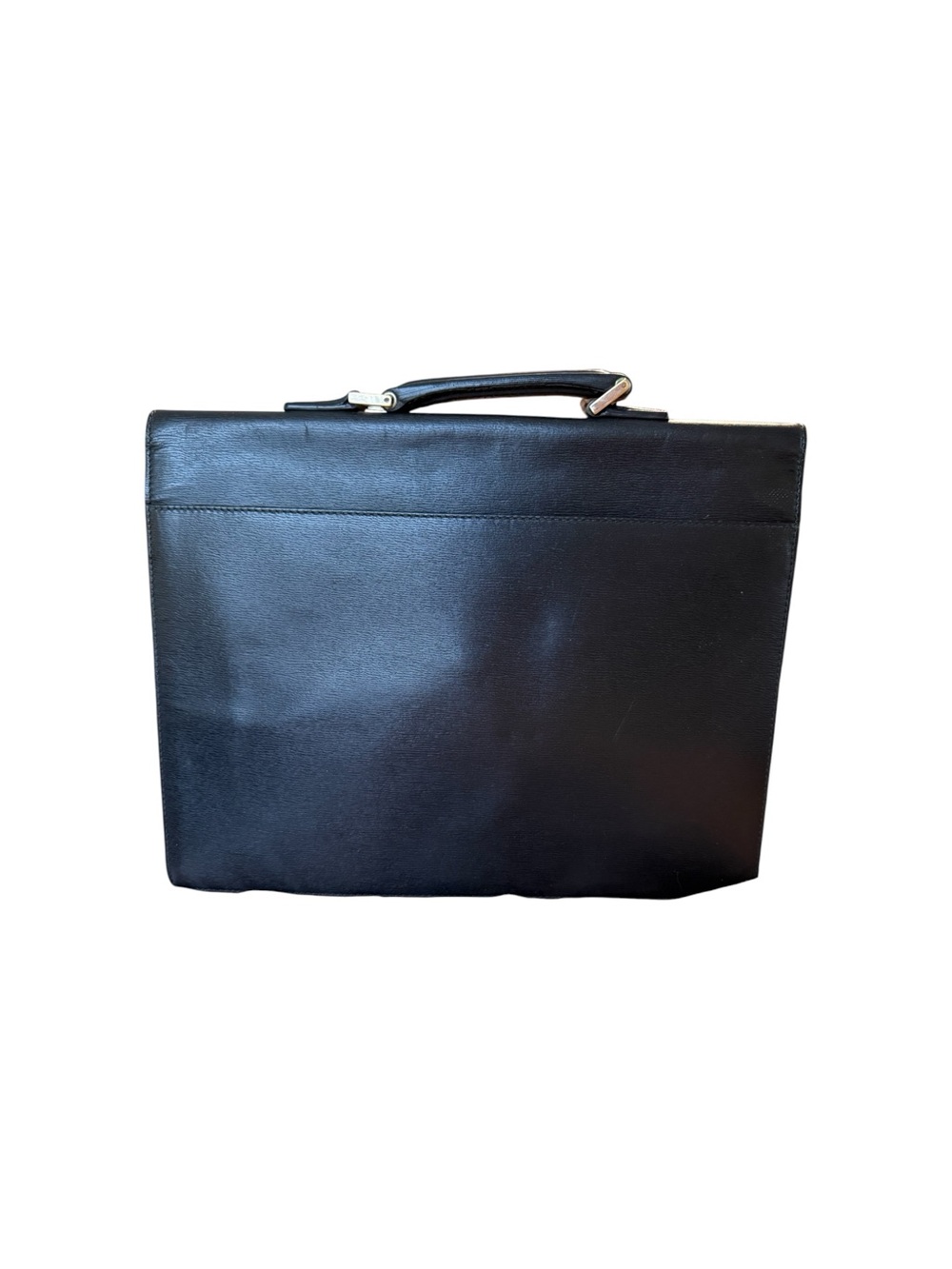 Gucci Leather Black Briefcase Bag with Top Handle COA EUC Callouts in photos. - Picture 2 of 10